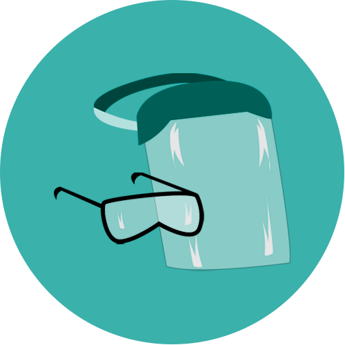 Óculos de proteção e Protetor Facial