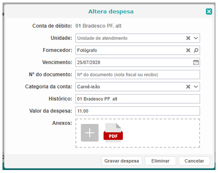 EasyDental - Inclusão de arquivos anexos no "contas a pagar"