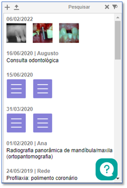 Timeline do paciente